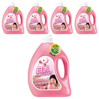 白鴿 防蟎衣物柔軟精，天然植物香氛精華，防止靜電灰塵不沾染, 3.2kg, 5瓶