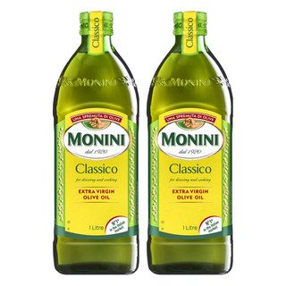 MONINI Oils 莫尼尼特級初榨橄欖油 2瓶 義大利原裝進口 適用於各式烹飪, 1L
