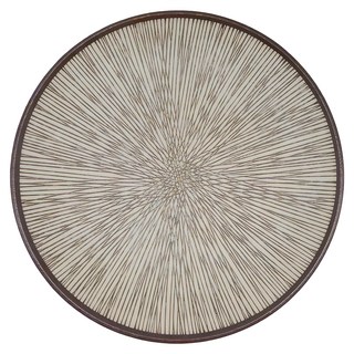 茶釉十草29皿 日本製, 黑色 + 白色, 1個