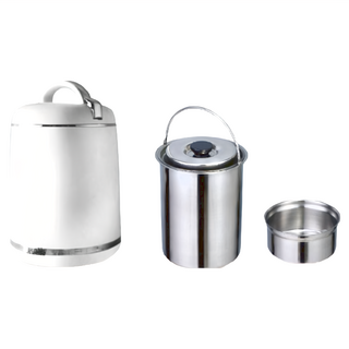 GOLDEN FIRE 火牌 3L 霧白 燜燒鍋 CL-769A (外鍋30.5 x 19cm, 內鍋18.5 x 15cm, 菜層6.5 x 14cm), 1個