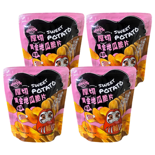 果然實在 厚切黃金地瓜脆片 梅子風味, 140g, 4包