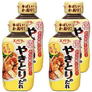 Ebara 荏原 炭烤串燒醬, 帶有白雙糖焦香味, 炒、醃、沾皆適用, 240g, 4瓶