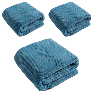 妃妃嚴選 日式浴巾, 藍色, 3條