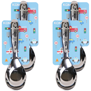 KOM 316不鏽鋼兒童平底匙, 汽車, 4支