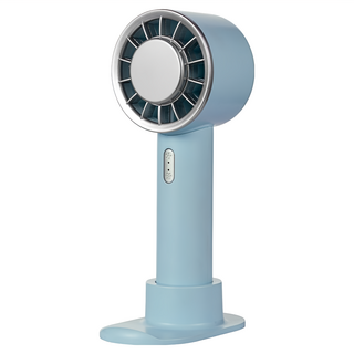 CYKE 黑科技半導體製冷冰敷手持風扇/空調風扇/隨身戶外電風扇 附桌面支架, CYKE-633, 淺藍色