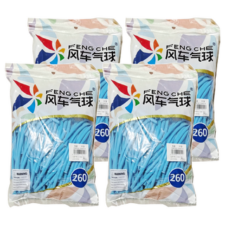 風車氣球 260, 淺藍, 4包