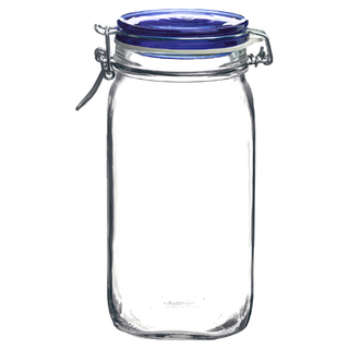 Bormioli Rocco 藍蓋密封罐 透明, 1.62L, 1個