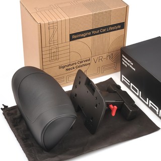 FOURING 經典弧形車用頸枕, 黑色, 1個