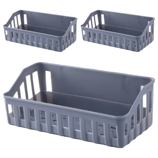 黏貼式置物架 升級款, 26.5 x 13 x 9cm, 冰川灰, 3個