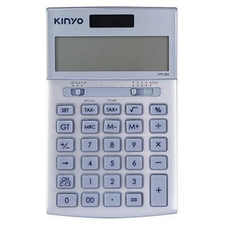 Kinyo 大螢幕稅率計算機 KPE-685, 藍色, 1個
