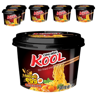 CUNG DINH KOOL 鹹蛋黃乾拌碗麵，原味鹹香，方便美味, 6入