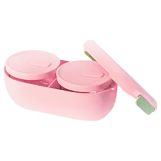 LocknLock 樂扣樂扣 花生便當盒 PIK-CN-12 1.1L + 340ml 2個, 粉色, 1組