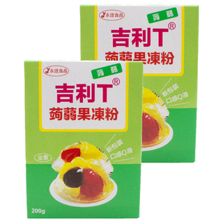 吉利T蒟蒻果凍粉, 新包裝, 口感Q滑, 1kg, 2盒