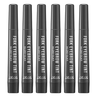 RiRe 防水四叉染眉筆 不脫色 方便描邊, 04 灰黑色, 6支