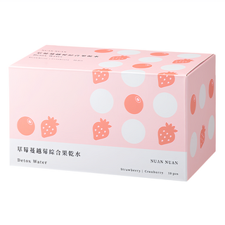暖暖純手作 草莓蔓越莓綜合果乾水 Set, 低熱量健康美味, 冷泡熱泡皆宜, 5g, 10包, 1盒