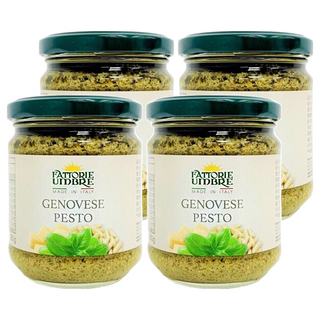 FATTORIE UMBRE 義大利羅勒青醬, 嚴選義大利新鮮羅勒製成, 高品質生產, 健康食用好安心, 180g, 4罐