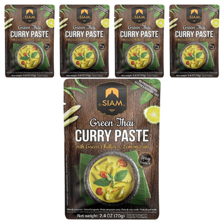 deSIAM 暹羅泰式綠咖哩膏, 70g, 5包