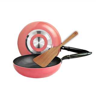 GOZENBO 御膳坊 后QUEEN系列 深炒鍋組電爐適用 28cm, 苺果紅, 1組, 炒鍋 + 斜煎鏟