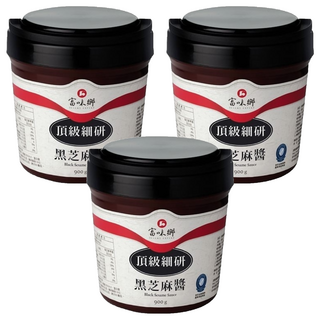 富味鄉頂級細研黑芝麻醬 900g, 3罐