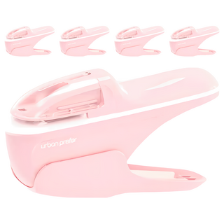 urban prefer PIN 無針釘書機 8張, 櫻花粉, 5個