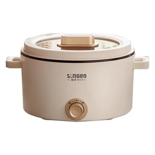 SOnGEn 松井多功能美食電火鍋, 旋鈕操作, 防乾燒自動斷電, 不沾鍋塗層, SG-177HS-W