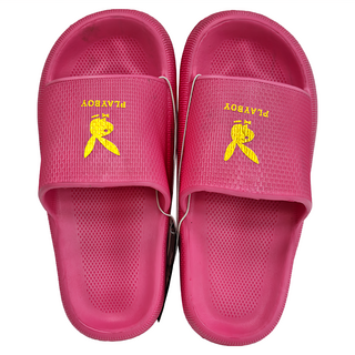 PLAYBOY 厚底拖鞋 防水防滑耐磨 EVA鞋底 一體成型無接縫, 260mm, 桃色