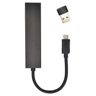KTnet 廣鐸 TypeC + A 100MB網路卡 + 3埠 USB2.0 HUB, LHU23, 1盒