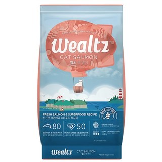 Wealtz 維爾滋 全齡貓 天然無穀寵物乾糧, 2.1kg, 1袋, 鮭魚