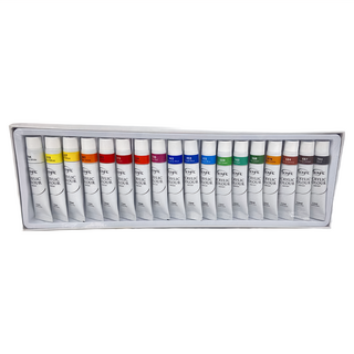 Bonfil AP 壓克力顏料套裝, 12ml x 18色, 色澤鮮豔, 飽和度高