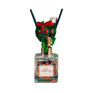 QIDINA 聖誕花圈派對 珪藻土擴香瓶-A款 純棉麻香, 純棉麝香, 200ml, 1瓶