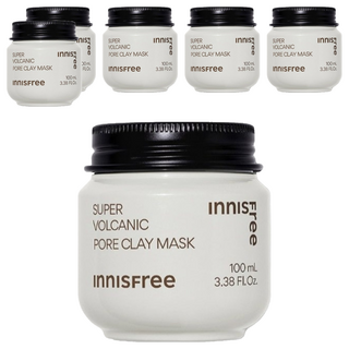 INNISFREE 台灣公司貨 超級火山泥毛孔潔淨面膜 100ml, 6罐, 1入