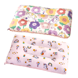 純棉可水洗安撫兒童荳荳枕頭 Set 2, 43 x 28 x 6cm, 花朵獨角獸 + 彩虹飛馬, 花朵獨角獸 + 彩虹飛馬 多色