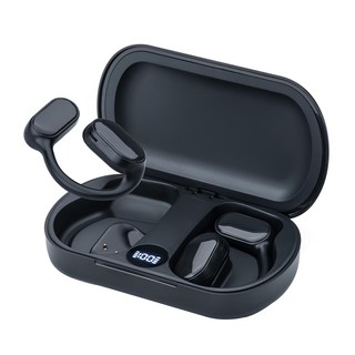 E-books 空氣傳導藍牙5.3耳機 - 電量顯示掛耳式真無線, E-EPA249, 黑色