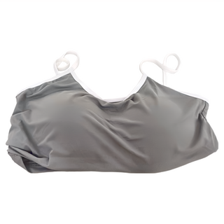 B741 冰絲吊帶帶胸墊背心, 胸寬30cm 含肩帶全長34cm, 灰