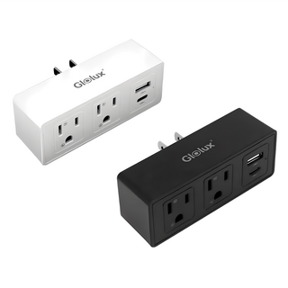 Glolux 擴充式壁插 2插2USB轉接器 2入組, WO-2A2B-100, 1組