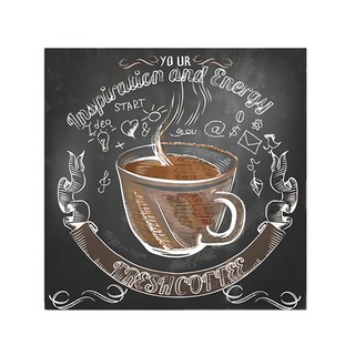 24mama 掛畫 二聯式 靈感 能量 藝術插圖繪畫 杯子生活飲料素描餐廳無框畫 50 x 50cm 復古咖啡