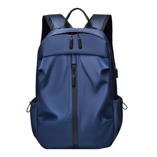 理享家 輕量化大容量雙肩背包 防水耐磨 收納 輕便旅行上班包, 45 x 30 x 14.5cm, 藍色, 1個