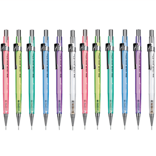 JAVAPEN 彩色透明殼自動鉛筆 0.5mm 多種顏色, 12支
