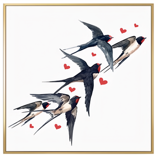 菠蘿選畫所 掛畫 幸福起飛 APLS4442G 40 x 40cm 畫框 居家裝飾藝術品, 幸福起飛 金框