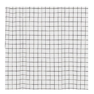 comet Home PEVA塑膠格紋防水浴簾, 1個, 白色