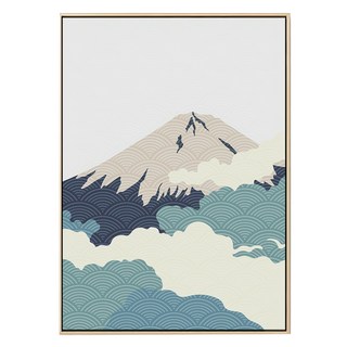 凌葳選畫所 雲氣迷漫的富士山 I 1入, 金色