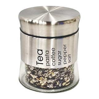 優得 英倫玻璃罐, 400ml, 耐熱玻璃/不銹鋼罐身, 不銹鋼上蓋, 1個