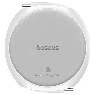Baseus 倍思 明途系列 隨意拉伸快充傳輸線 Type-C-Type-C 100W, 皓白色, 1m, 1條