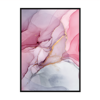 蘊涵II 粉色抽象藝術掛畫, 59.4 x 42cm, 黑色