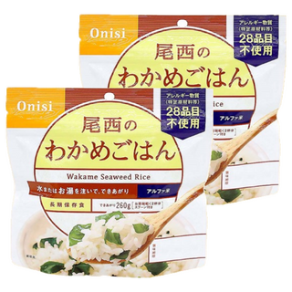 尾西 沖泡即食海帶芽飯, 100g, 2包