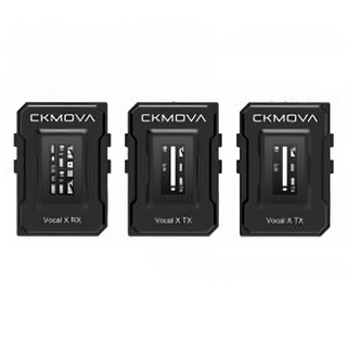 CKMOVA VOCAL X V2 一對二無線麥克風系統 OLED顯示螢幕 100米穩定傳輸 3.5mm耳機監聽, 1組