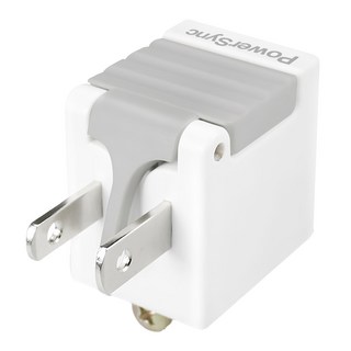 PowerSync 包爾星克 3P轉2P省力型電源轉接頭 TYAB9 4.95 x 2.6 x 4.87cm 白色, 1個