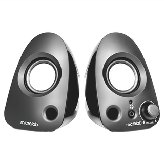 Microlab 麥博 USB 2.0 桌上型多媒體音箱系統 80 x 100 x 125mm 原廠保固, B19, 黑色