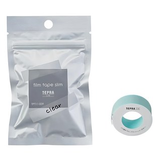 KING JIM TEPRA LITE 熱感式標籤薄膜自黏膠帶, 4m, 透明, 1個