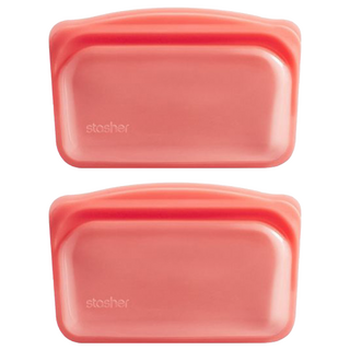 stasher 長形矽膠密封袋 環保耐用設計 保持食物新鮮, 2個, 1入